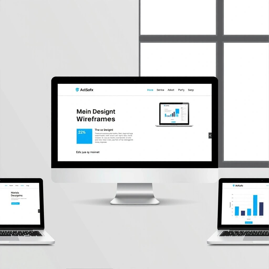 Custom website design service illustration