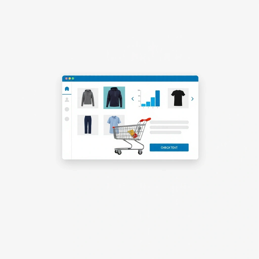 E-commerce website development service illustration